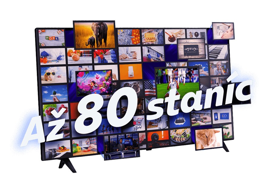 až 80 TV staníc
