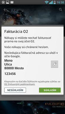 Fakturácia O2