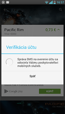Verifikácia účtu
