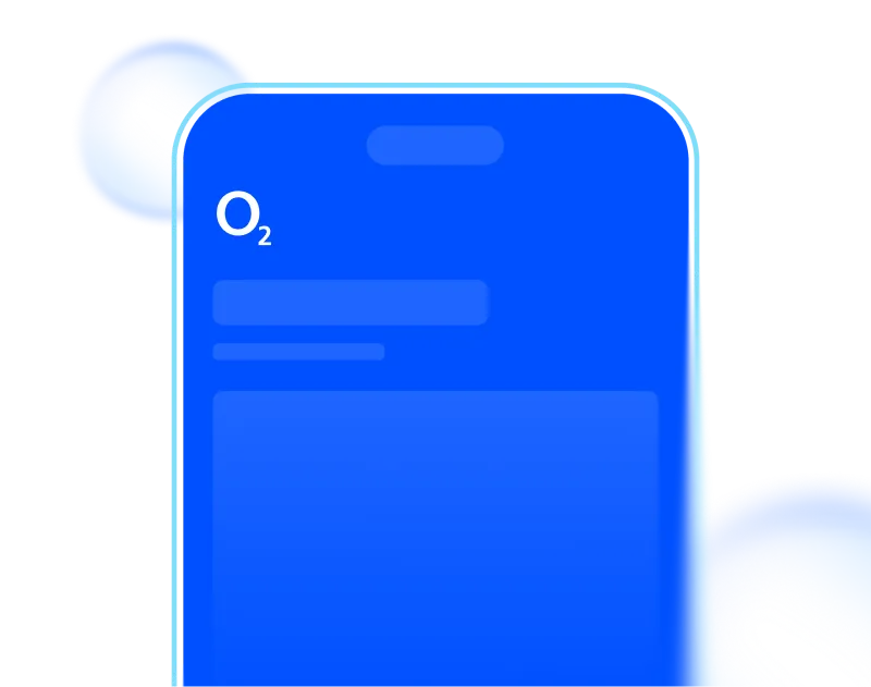 Mobil s domovskou obrazovkou O2 Aplikácie