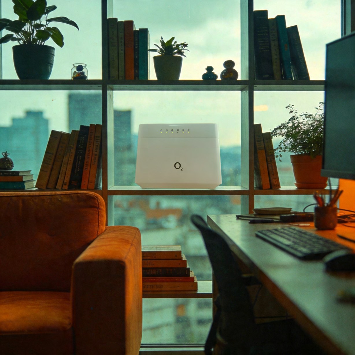 Wi-fi router umiestnený uprostred bytu alebo domu